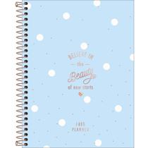 Planner Espiral 179 x 24 cm Soho 90 G Permanente Poá Pequeno Fundo Azul Planner Espiral 179 x 24 cm Soho 90 G Permanente Poá Pequeno Fundo Azul