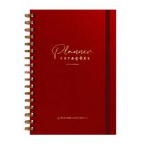 Planner Estações Vermelho Premium Com Espaço Para Anotações Viviane Martinelo Editora Vida