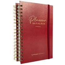 Planner Estações Vermelho Premium Viviane Martinello