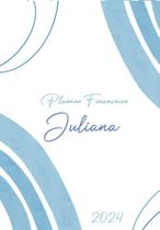 Planner financeiro capa espiral azul - 1