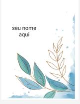 Planner financeiro capa folhagem azul - 2