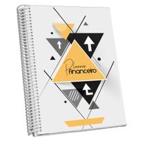 Planner Financeiro Permanente Capa Dura 15x21cm Amarelo :: FábriCaderno
