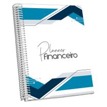 Planner Financeiro Permanente Capa Dura 15x21cm Azul :: FábriCaderno