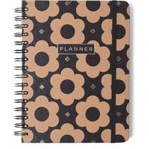 Planner Kraft Permanente Flores Max Wire-O Semanal Notas A5 Cicero