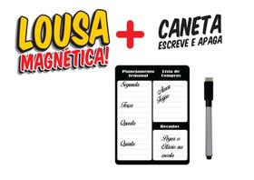 Planner Lousa Anotações Recados Geladeira Caneta Apagador