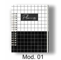Planner Masculino Quadriculado Preto e Branco Planner Masculino Quadriculado Preto e Branco