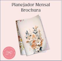 Planner Mensal Brochura 2024 15x21cm (A5) 36 Páginas - Produto Artesanal