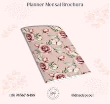 Planner Mensal Brochura 2024 15x21cm (A5) 36 Páginas - Produto Artesanal - DNA de Papel