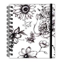 Planner Mensal Permanente Agenda - Flores - Artista Cami