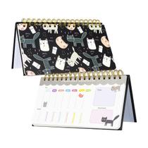 Planner Não Datado Agenda Espiral Semanal Com Suporte D Mesa Planner Não Datado Agenda Espiral Semanal Com Suporte D Mesa