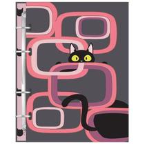 Planner permanente argolado-coleção gato preto-104 folhas