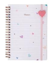 Planner Permanente Capa Dura 130x188mm S2 Corações BRW Planner Permanente Capa Dura 130x188mm S2 Corações BRW