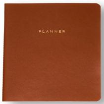 Planner permanente revista planejamento classica mensal19x25 caramelo / cafe