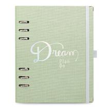 Planner Premium argolado com caixa premium, A5, coleção Cotton, 14,8 x 21 cm Verde
