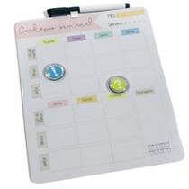 Planner quadro magnetico com ima e caneta anotações diaria semanal organizador de tarefas