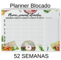 Planner Semanal Alimentar Fitness Diário Blocado A4 52 Fls