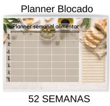 Planner Semanal Alimentar Fitness Diário Blocado A4 52 Fls