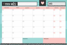 Planner semanal fixador de recados com caneta escreve e apaga