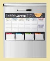 Planner Semanal Ima de Geladeira 30x20cm Magnérico para fixar Recados Anotações