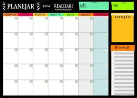 Planner Semanal Ima para Geladeira 30x20cm Fixar Recados lembretes e Anotações em geral