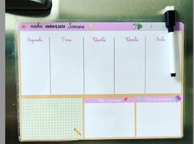 Planner semanal magnetico escreve apaga - Letrando Emocoes Papelaria