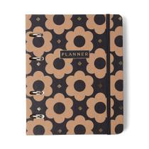 Planner Semanal Notas Argolado Cicero 2025 Kraft Flores Max A5