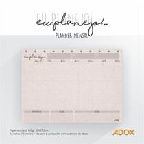 Planner Semanal ou Mensal Grande - Caderno de Disco Inteligente - Marca Adox - folhas reposicionáveis tamanho universitário ( diferente do A4 ) Planner Semanal ou Mensal Grande - Caderno de Disco Inteligente - Marca Adox - folhas reposicionáveis tamanho universitário ( diferente do A4 )