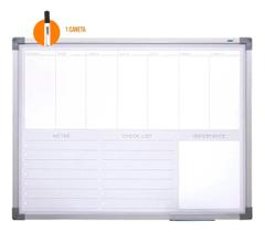 Planner Semanal Parede 80x60cm Planejador Office + Caneta - Stalo