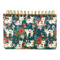 Planner Semanal Sem Data Espiral Permanente Patinha de Gato Gatinhos Fofo Feminino Cute