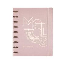 Planner System Flex Ultra Mettalic Rosa- Ótima