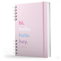 Planner Visão Semanal e Mensal Capa Dura Hi Hello Pink