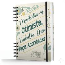 Planner Visão Semanal Mensal Capa Dura Mantenha-se Otimista