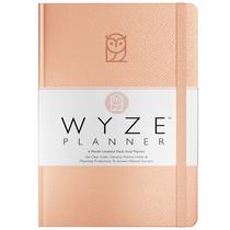 Planner Wyze Goal Planner de 6 meses com calendário em ouro rosa Planner Wyze Goal Planner de 6 meses com calendário em ouro rosa
