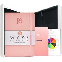 Planner Wyze Planner Pro, definição de metas, 12 meses, rosa
