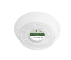 Plant Saucer Crescent Too, plástico transparente de 15 cm de diâmetro