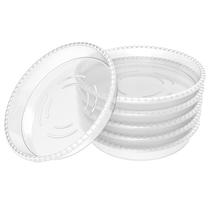 Plant Saucer FUTED, pacote com 6, plástico transparente de 13 a 36 cm para ambientes internos
