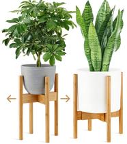 Plant Stand GreeMoose Mid Century Indoor Bambu ajustável