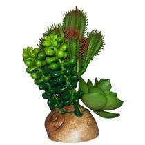Planta Aquario Peixes Cacto Artificial Natural Decoração