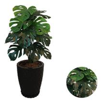 Planta Artifical Costela De Adão +vaso Polietileno Completo -