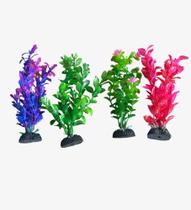 Planta Artificial 20 Cm Aquário Enfeite C/ 4 Unidades Cod.13