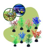 Planta Artificial 8cm N3 kit com 8 Para Aquário Terrário e Decoração Planta Artificial 8cm N3 kit com 8 Para Aquário Terrário e Decoração