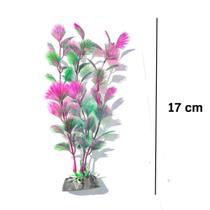 Planta Artificial Aquario 17cm roxa Enfeite