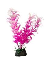 Planta Artificial Aquário 8cm Rosa e Branca enfeite