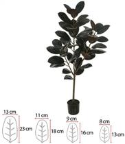 Planta Artificial Arvore Ficus Elastica Real Toque C/Pote X46 Verde Purpura 1,3cm Planta Artificial Arvore Ficus Elastica Real Toque C/Pote X46 Verde Purpura 1,3cm