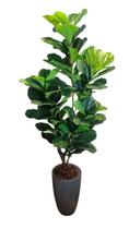 Planta Artificial Árvore Ficus Lyrata 1,70m Kit com Vaso CInza 40cm