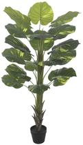 Planta Artificial Arvore Jiboia Real Toque C/Pote X18 Verde 1,4m