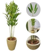 Planta Artificial Bambu Da Sorte com Vaso Polietileno Cores