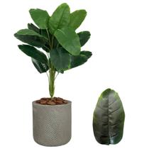 Planta Artificial Bananeira + Vaso Bojo Moderno Decoração