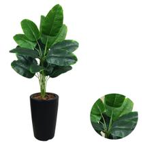 Planta Artificial Bananeira + Vaso Cone Liso Completo Cores