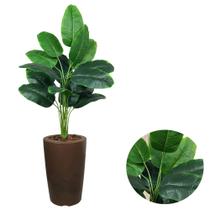 Planta Artificial Bananeira Vaso Cone Marmorizado Completo Planta Artificial Bananeira Vaso Cone Marmorizado Completo